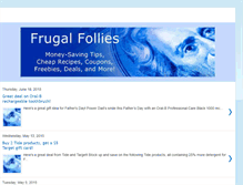 Tablet Screenshot of frugalfollies.com